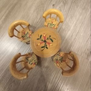 Vintage hand painted Danish dollhouse furniture